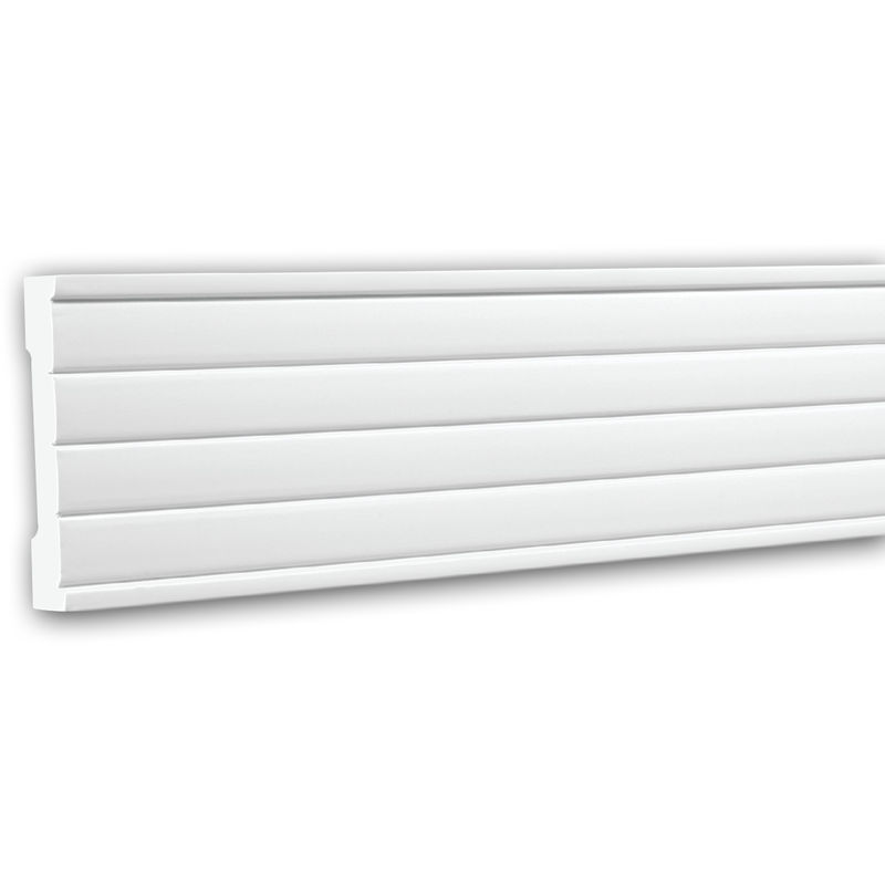 Profhome Decor - Panel Moulding 151316 Profhome Dado Rail Decorative Moulding Frieze Moulding contemporary design white 2 m - white