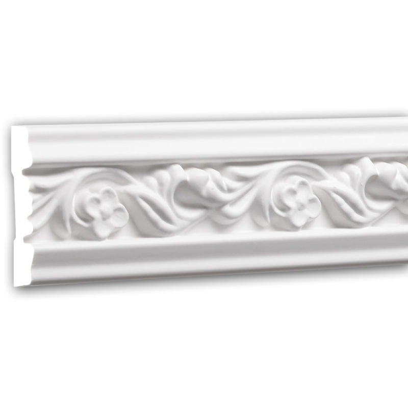 Profhome Decor - Panel Moulding 151339 Profhome Dado Rail Decorative Moulding Frieze Moulding Rococo Baroque style white 2 m