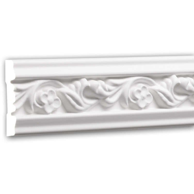 Profhome Decor - Panel Moulding 151339F Profhome Dado Rail Flexible Moulding Decorative Moulding Rococo Baroque style white 2 m