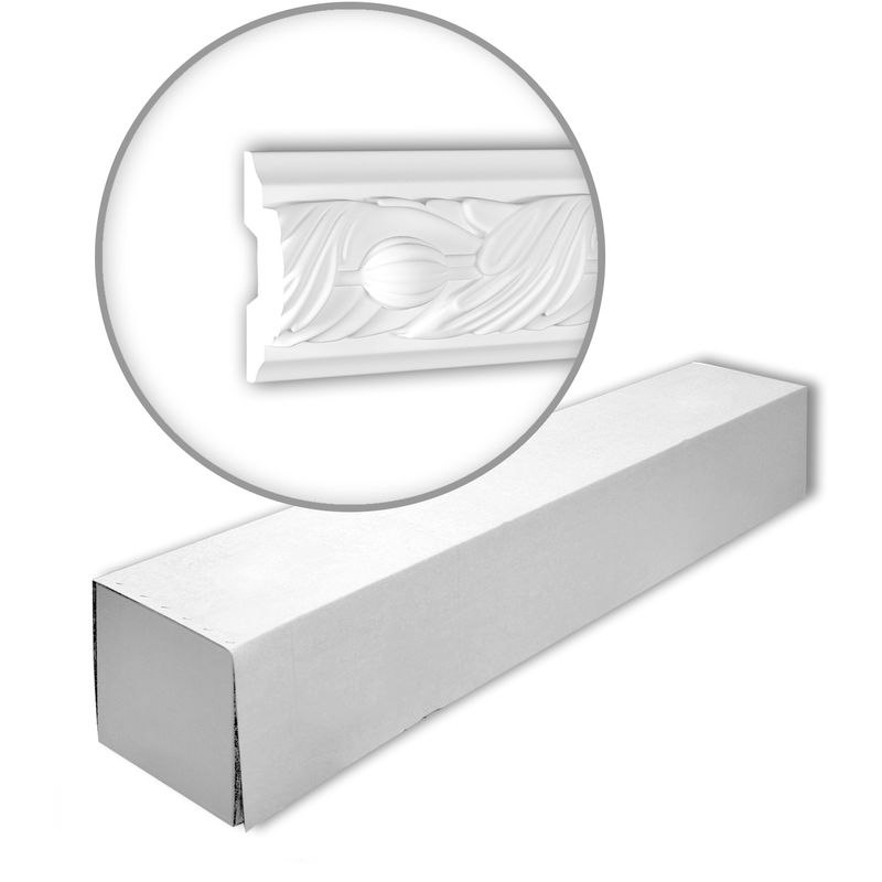 Profhome Decor - Profhome 151348 1 Box 10 pieces Panel moulding 20 m - white