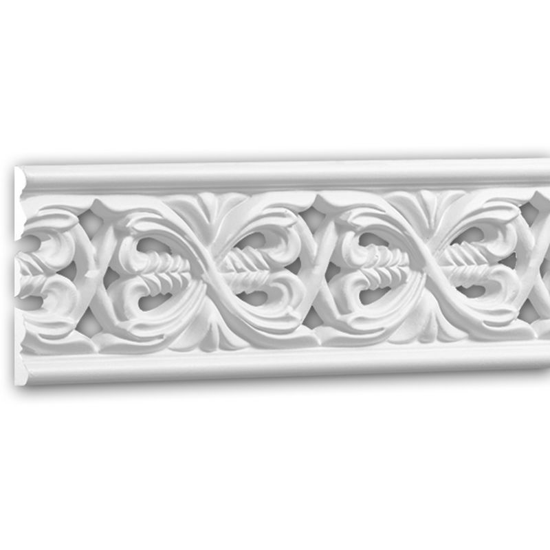 Profhome Decor - Panel Moulding 151365 Profhome Dado Rail Decorative Moulding Frieze Moulding Rococo Baroque style white 2 m