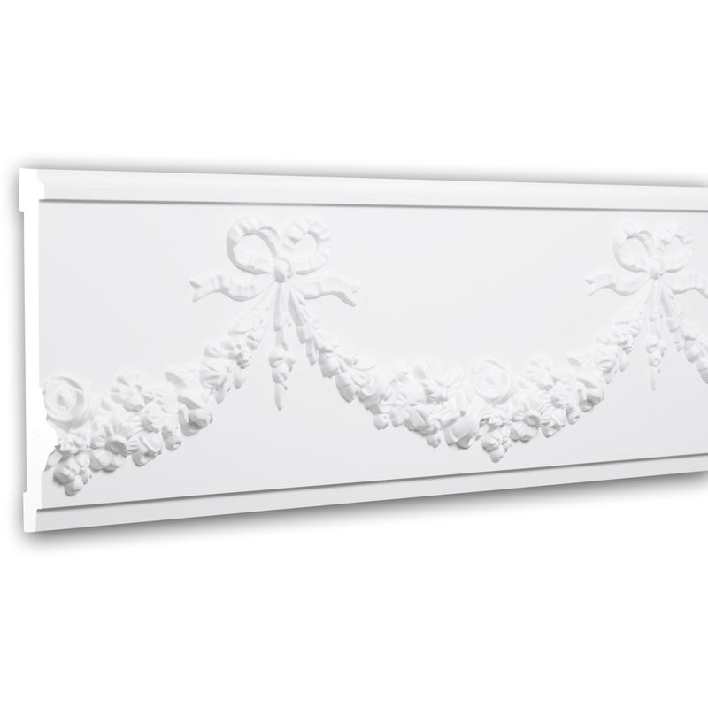 Panel Moulding 151380 Profhome Dado Rail Decorative Moulding Frieze Moulding Neo-Empire style white 2 m