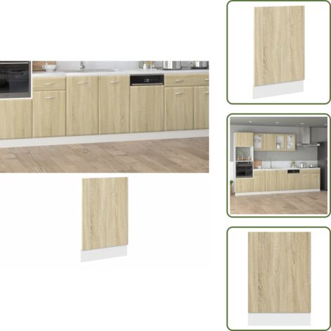 Panel para cocina - vidaXL Panel para lavavajillas roble Sonoma 45x3x67 cm madera de ingeniería - Panel frontal