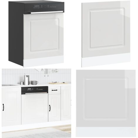 Panel para lavavajillas Kalmar blanco brillo 60x1,5x67 cm - Madera de ingeniería - Protección para lavavajillas