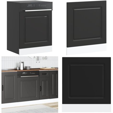 Panel para lavavajillas Kalmar negra 60x1,5x67 cm - Madera de ingeniería - Cocina