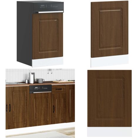 Panel para lavavajillas Kalmar roble marrón 45x1,5x67 cm - Madera de ingeniería - Protección lavavajillas