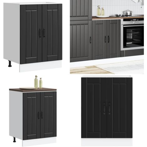 Panel para lavavajillas Lucca madera contrachapada negra - Cocina - Almacenamiento