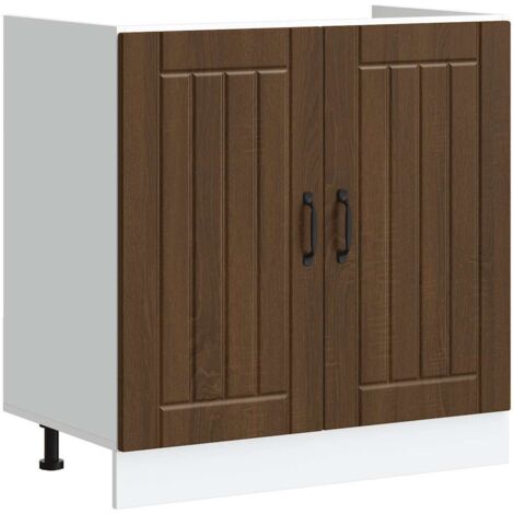 Panel para lavavajillas Lucca madera contrachapada roble marrón