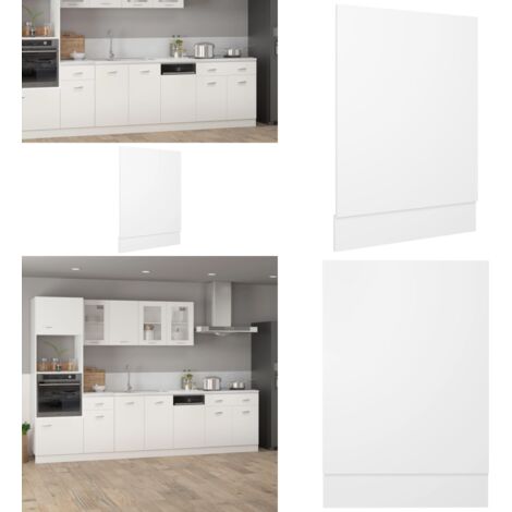 Panel para lavavajillas "Lyon" blanco 45x3x67 cm de madera de ingeniería - Panel de madera - Madera contrachapada