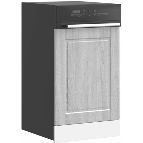 Panel para lavavajillas Porto madera contrachapada gris