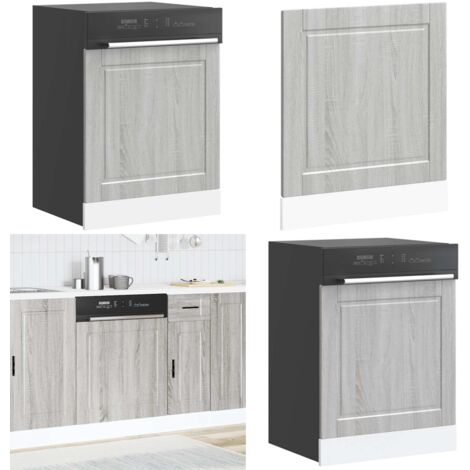 Panel para lavavajillas Porto madera contrachapada gris sonoma - Madera contrachapada - Protección para lavavajillas