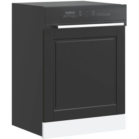 Panel para lavavajillas Porto madera contrachapada negro