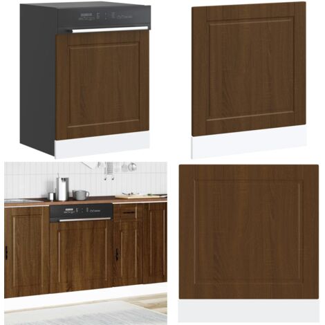 Panel para lavavajillas Porto madera contrachapada roble marrón - Madera contrachapada - Panel de madera