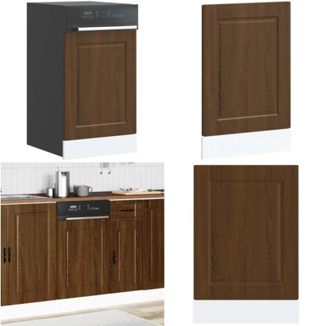 Panel para lavavajillas Porto madera contrachapada roble marrón - Madera contrachapada - Protección para lavavajillas