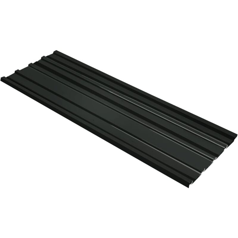 

vidaXL Panel para tejado 12 unidades acero galvanizado gris antracita