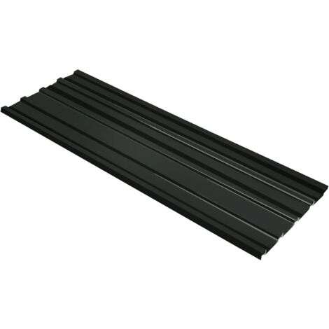 Panel para tejado 12 unidades acero galvanizado gris antracita vidaXL