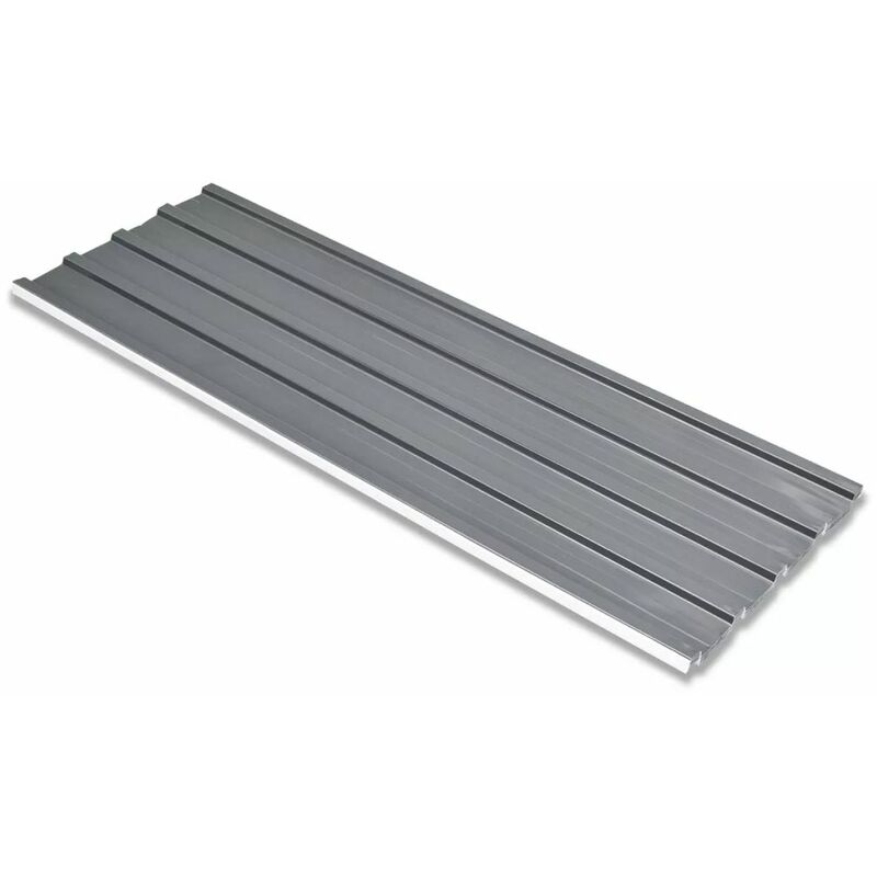 

Panel para tejado acero galvanizado gris 12 unidades