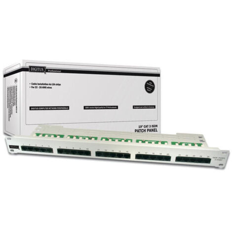 Panel Parcheo CAT3 25P Telefonia ISDN NEGRO