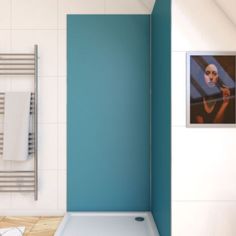 PANEL PARED DUCHA AZUL EN ALUMINIO - 90X210CM - WALL ´IT BLEU 90