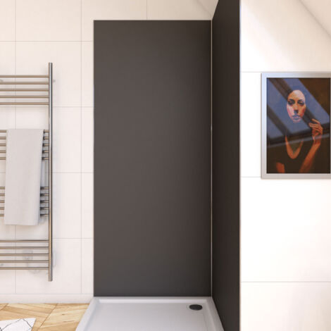 PANEL PARED DUCHA GRIS EN ALUMINIO - 90X210CM - WALL ´IT GRIS 90