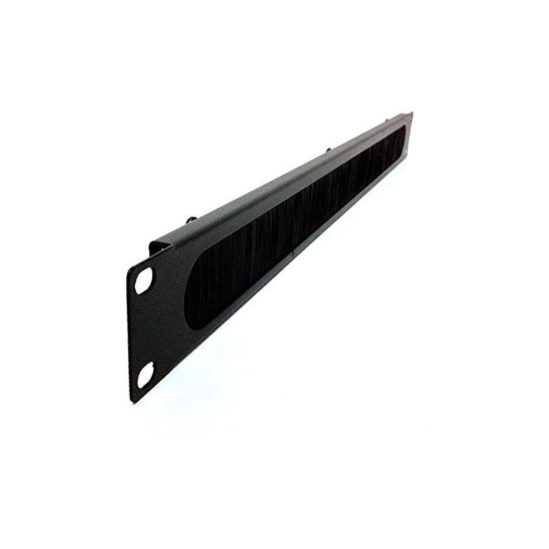 

Panel pasacables armario rack 19 de 1U con cepillo central Negro