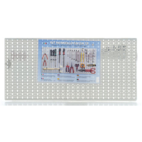 Panel perforado 600x300 con 40 ganchos