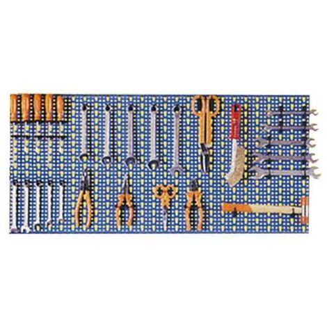 Panel perforado de acero 100x50 azul kit