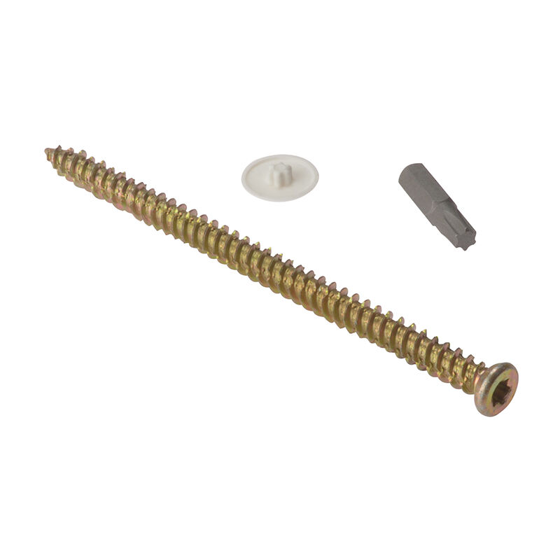 ForgeFix Concrete Frame Screw TORX® Compatible High-Low Thread ZYP 7.5 x 42mm Bag 10 FORCFS42G