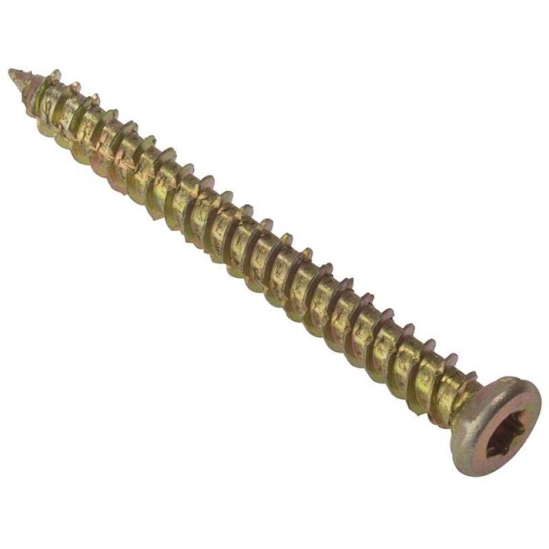 ForgeFix Concrete Frame Screw TORX® Compatible High-Low Thread ZYP 7.5 x 102mm Bag 10 FORCFS102G