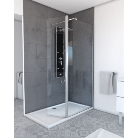 PANEL PIVOTANTE TRANSPARENTE PARA DUCHA ITALIANA MED:40X200CM CRISTAL TRANSPARENTE 6MM - FREEDOM 2 PIVOT
