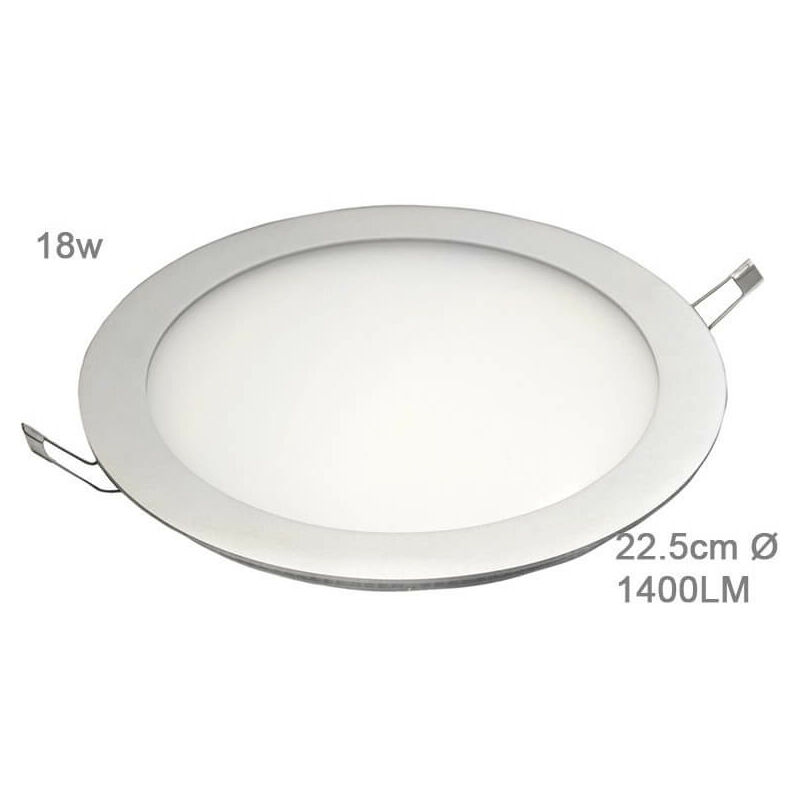 

Panel redondo empotrable 18W led cálido blanco 22.5 cm 43/60V