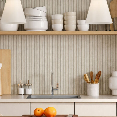 Panel revestimiento pared efecto piedra 3D poliestireno Calora Stone Line Loam 270x12.2x0.9 cm (0.33 m²)