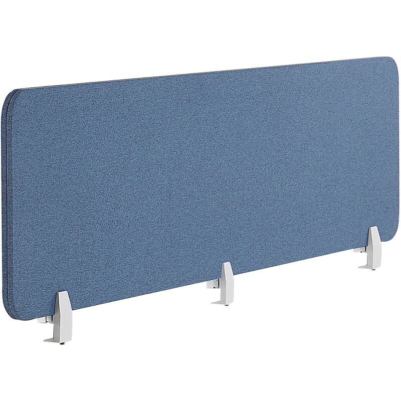 

Beliani - Panel separador para escritorio azul 180 x 40 cm WALLY