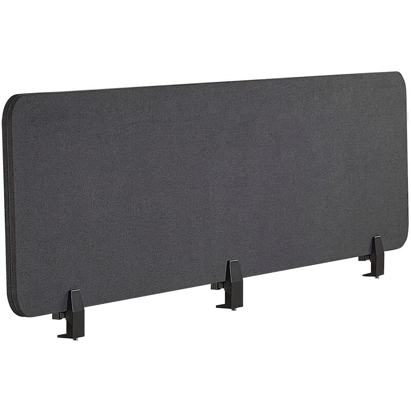 

Beliani - Panel separador para escritorio gris oscuro 180 x 40 cm WALLY