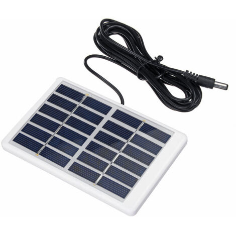 Panel solar CHOYCLIT de 1,2 W y 6 V con cable de 3 m, panel solar de polisilicio negro.
