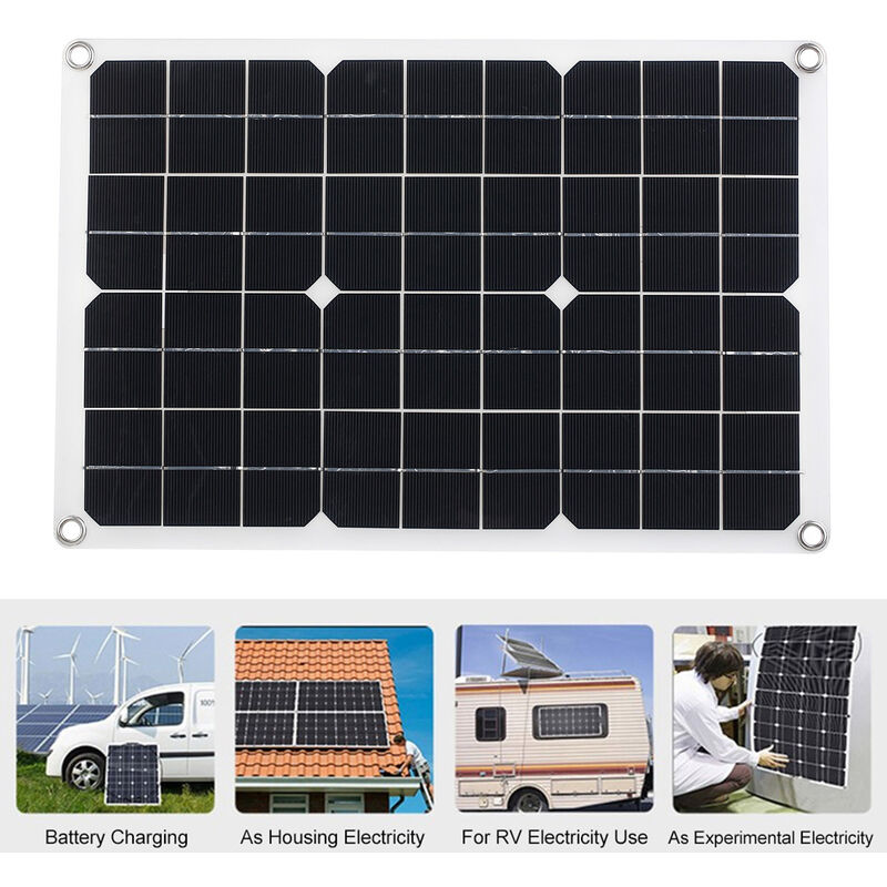 

Panel solar de 50 W con interfaz USB Kits de cargador de bateria para automovil (para dispositivos de 50 W), 1 #