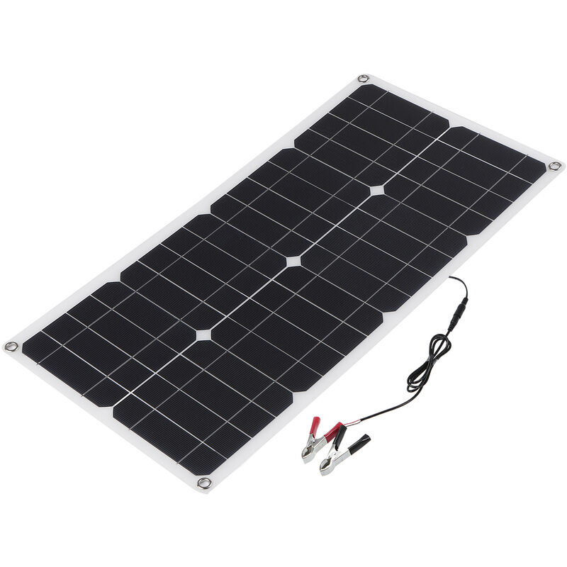 

Panel solar con interfaz USB Kits de cargador de bateria para automovil (para dispositivos de 20 a 100 W), Negro