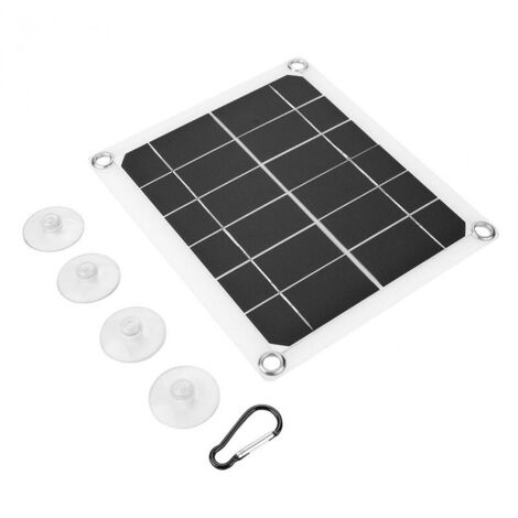 Panel solar de 10 W, cargador de batería portátil USB dual de 5 V y 2 A, panel solar, cargador de coche para teléfono móvil, camping al aire libre