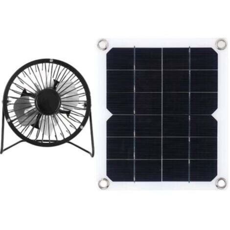 Panel solar de 10 W con ventilador de refrigeración, panel solar fotovoltaico para caseta de perro en casa