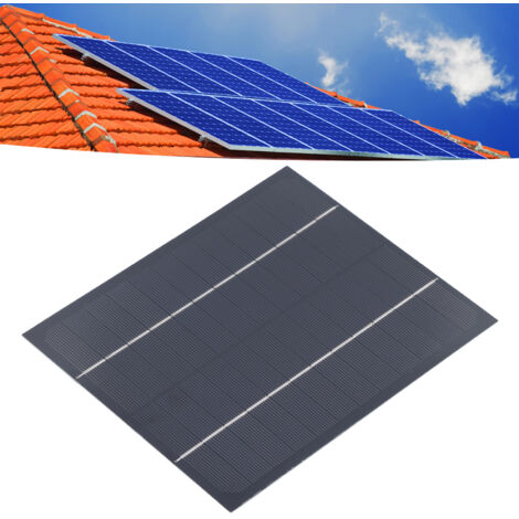Panel solar DIY de 6W y 12V para proyectos científicos, iluminación y juguetes solares: polisilicio, resistente a la intemperie y portátil (170x200mm).