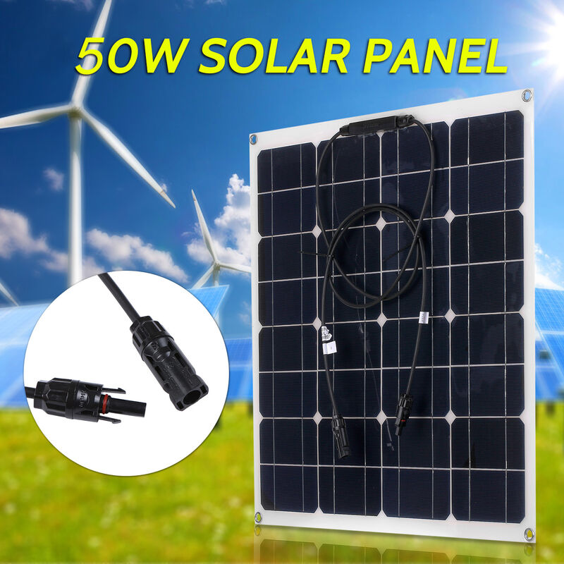 

Panel solar flexible monocristalino de 50W azul,Grado de proteccion IP65