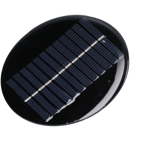 Panel solar para bricolaje, modelo redondo de 0,8 W y 6 V, para proyectos electrónicos y de iluminación.