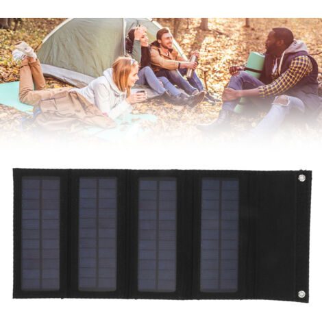 Panel solar plegable de bolsillo – Silicio monocristalino, 40 W – 220 g, portátil, negro