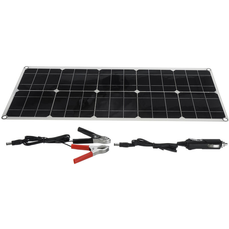 

Panel solar USB monocristalino de 100W + pinza de cocodrilo + cargador de coche Hasaki