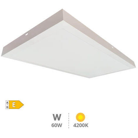 Panel superficie LED rectangular Kisongo 60W 4200K Blanco