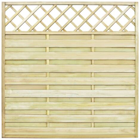 Panel valla de jardín con enrejado madera 180x180 cm