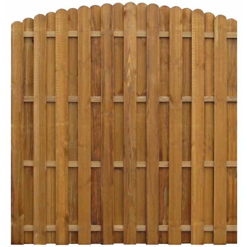 

Happyshopping - Panel valla de madera de pino impregnada 170x(156-170) cm