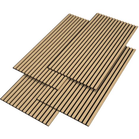 Paneles acústicos Vang juego de 12 paneles efecto roble claro neu.holz 030008016