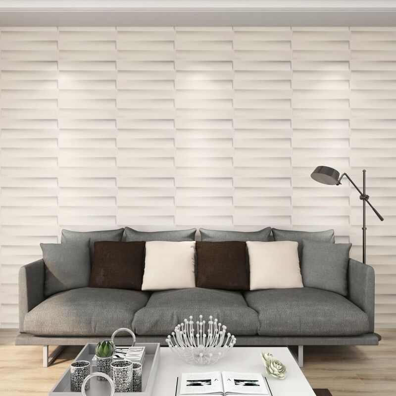 

Youthup - Paneles de pared 3D 12 unidades 0,5x0,5 m 3m² - Blanco