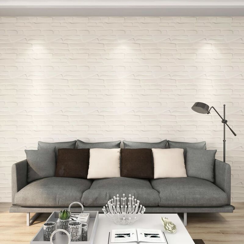 

Youthup - Paneles de pared 3D 12 unidades 0,5x0,5 m 3m² - Blanco